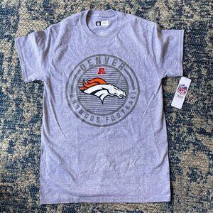 NFL Denver Broncos Adult Pro Football T-Shirt, Lightweight Tagless Semi-Fitted